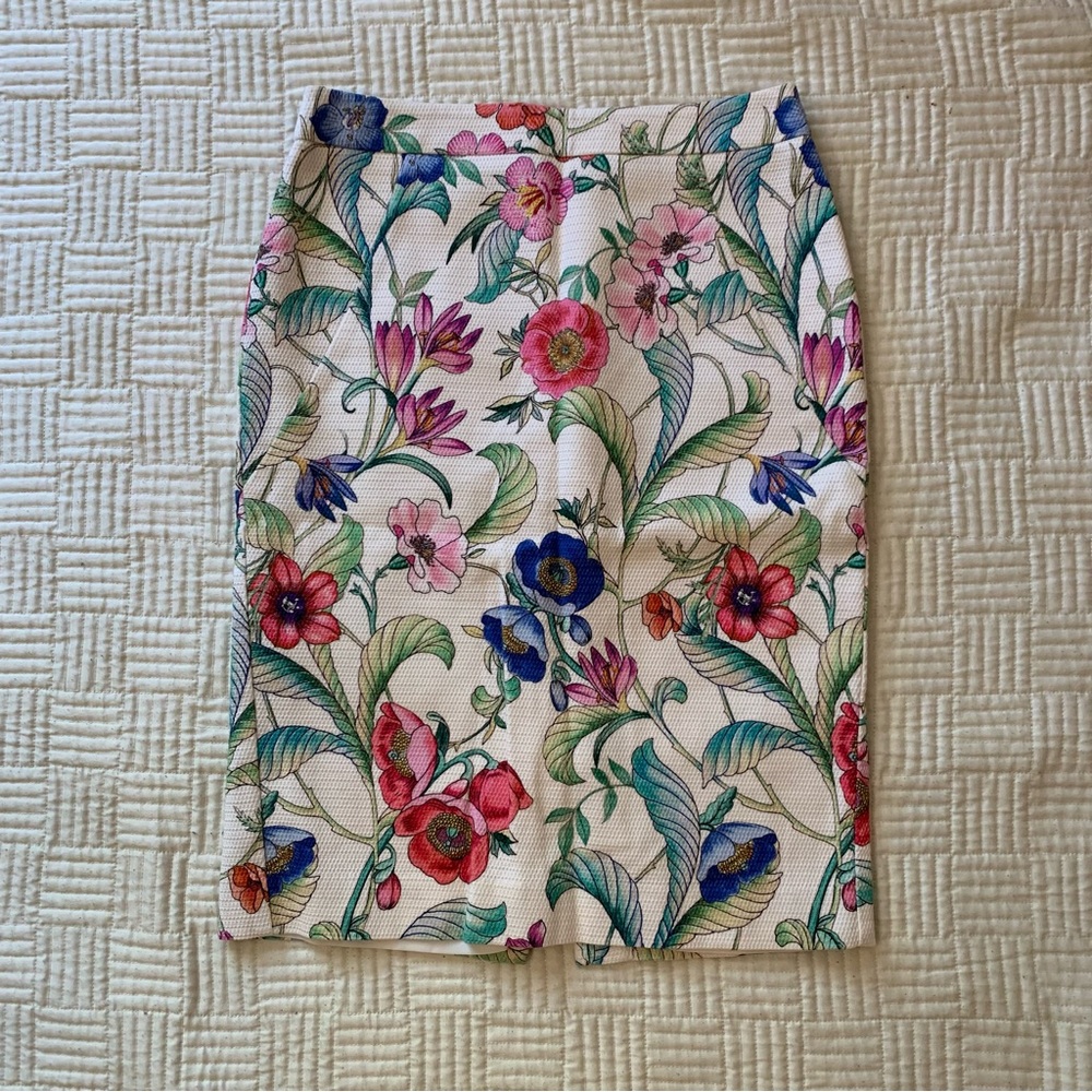 Ann Taylor Floral Print Women's Pencil Skirt Size 0